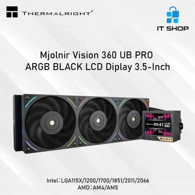 thermalright thermalright mjolnir vision 360 ub pro argb black aio cpu cooler 360mm radiator 3x 120mm argb fans 3 5 inch lcd display full01 j9ja1nd8.jpg thermalright thermalright mjolnir vision 360 ub pro argb black aio cpu cooler 360mm radiator 3x 120mm argb fans 3 5 inch lcd display full01 j9ja1nd8.jpg